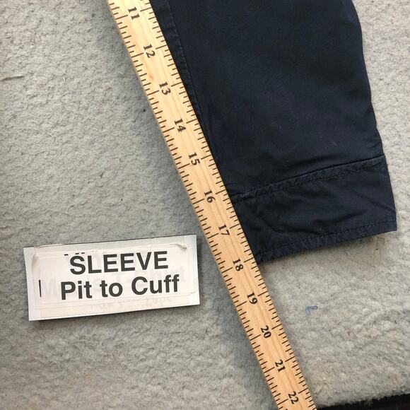 GAP X Industrial Standard Ripstop Military Utility Jacket Hooded Mens Small Navy - Picture 8 of 10